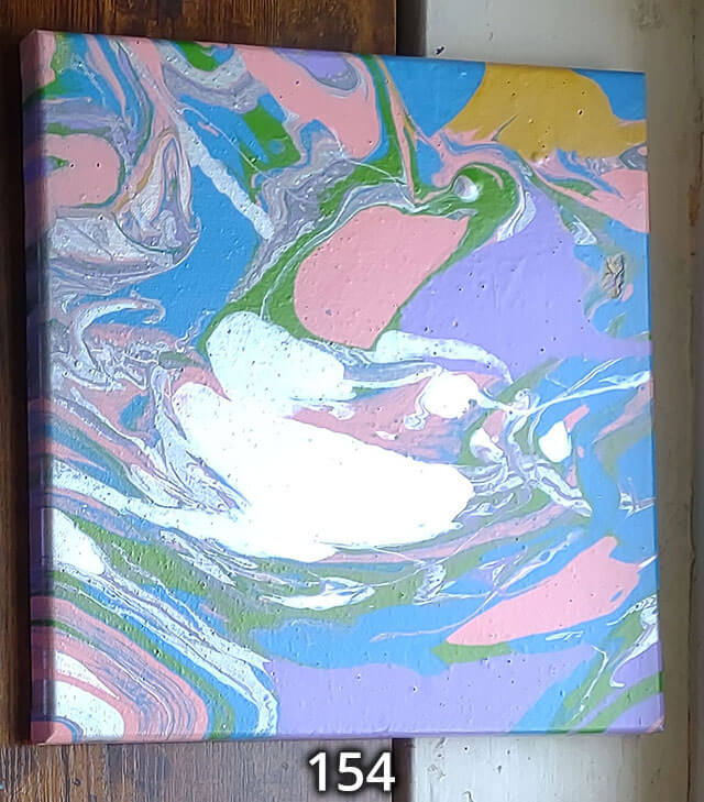 An 12x12 paint pour piece